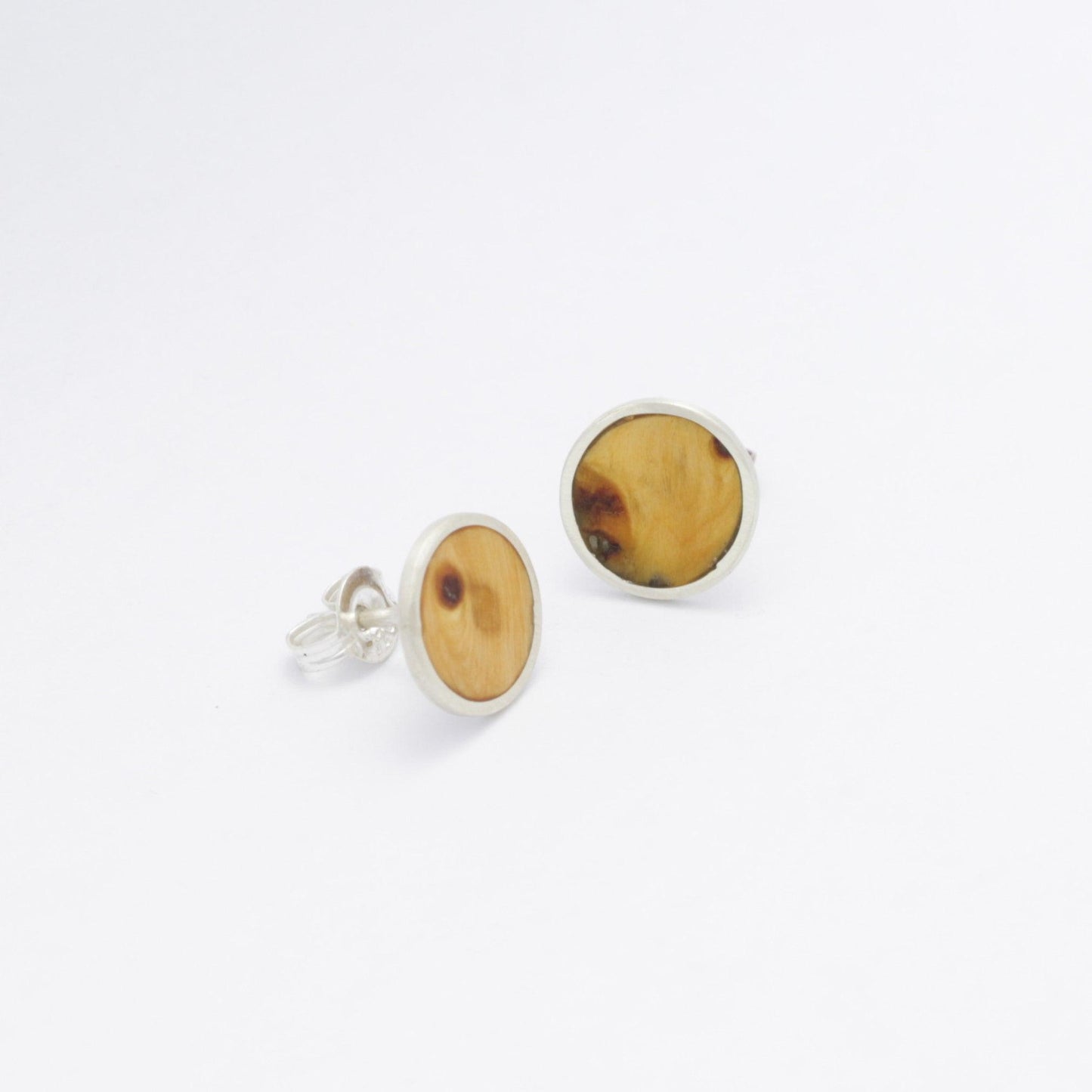 Quinn Circle Inlay Stud Earrings - Kay Gray Jewellery